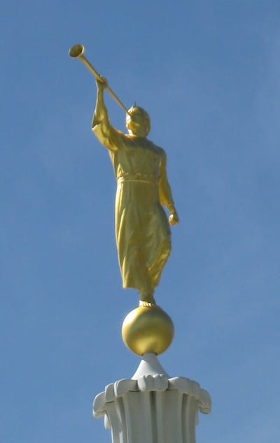 The Angle Moroni Atop The Old Temple At Provo