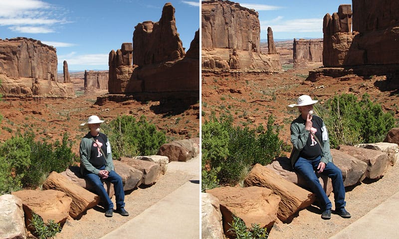 Mark Sitting And Getting An Idea Canyonland Path