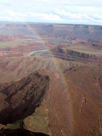 Rainbow over Colorado River from Dead Horse State Park