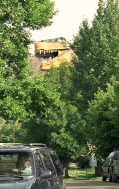 Dinosaur Head Over Trees Drumhell