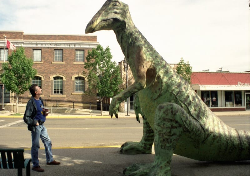 Mike Talking With Dinosaur Drumheller