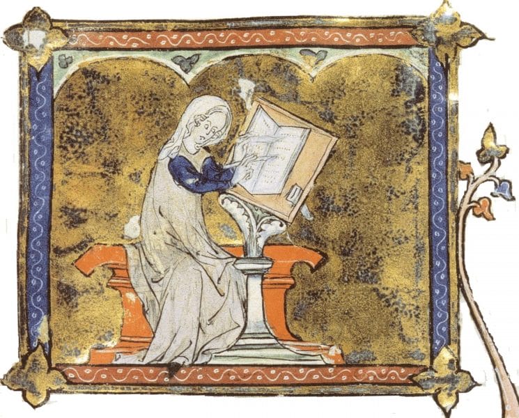 Marie De France Writing Full Image